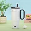 Big Mac Twilight Handle Thermos Cup Creative  Stainless Steel Ice Big Cup Outdoor Portable Straw Car Cup