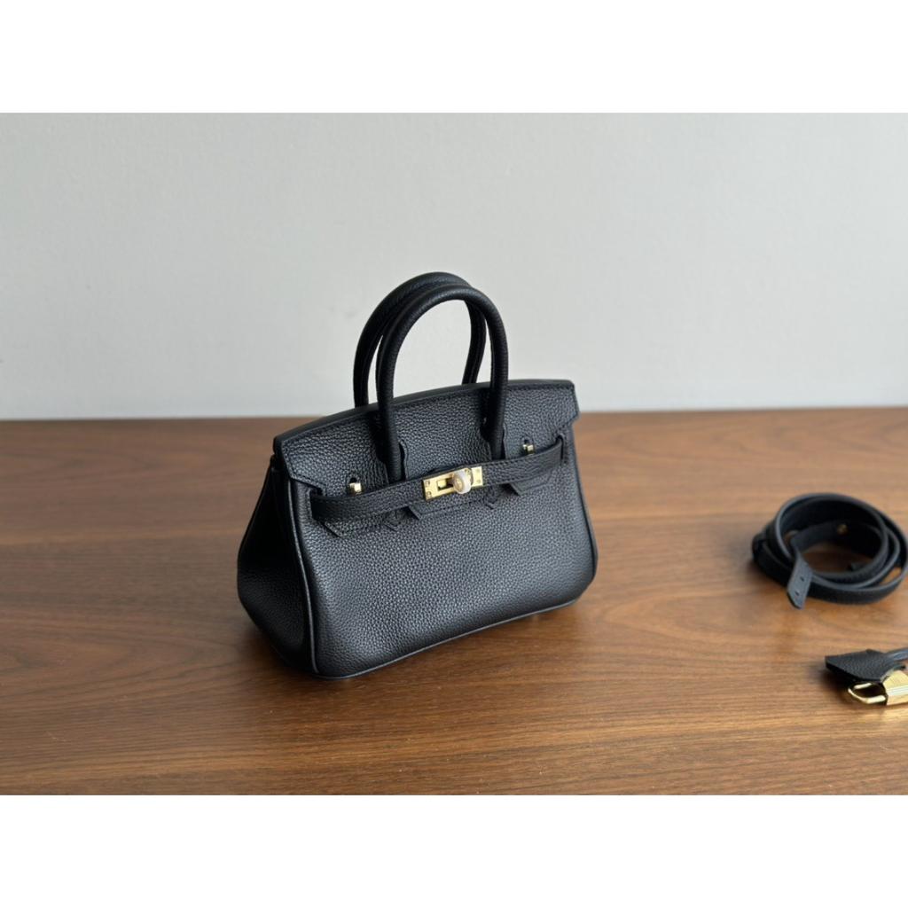 20 Couro Platina Togo Grande Capacidade Primeira Camada Feminina Couro Moda Versátil Bolsa de Mão Ombro Mensageiro Bolsa Feminina