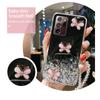 Bling Glitter Fall für Samsung Galaxy A34 A54 A14 A33 A53 A23 S21 Plus S20 FE S22 S23 Ultra Strap Lanyard Silikon abdeckung
