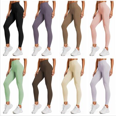 Damen Lauf Fitnesshose Hoher Bund Po-Anhebend Körperformend Elastische Leggings Schnelltrocknend Yogahose Trainingshose