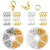 450pcs/Box Lobster Clasp Open Jump Rings End Crimps Beads Box Sets Jewelry Making Kits Handmade Bracelet Necklace Findings