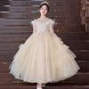 Girls' Princess Dresses: Medium/Large Fluffy Tulle Skirts for Piano Performances, Formal Gowns, and Winter Wear