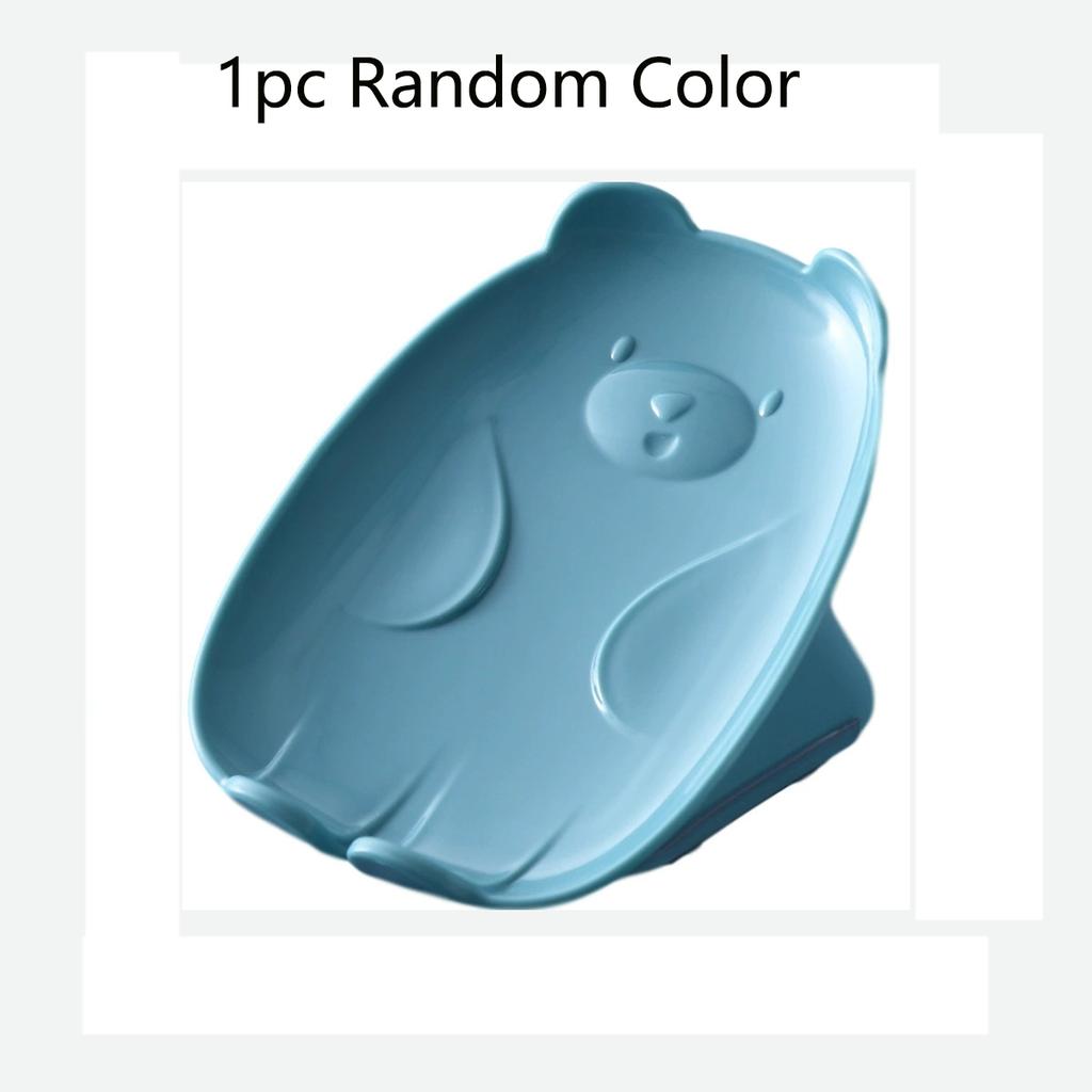 1pc-Bathroom Soap Holder Leaf Shape Soap Dish Suction Cup Sponge Rack Portable Soap Drain Box Kitchen Bathroom Accessories