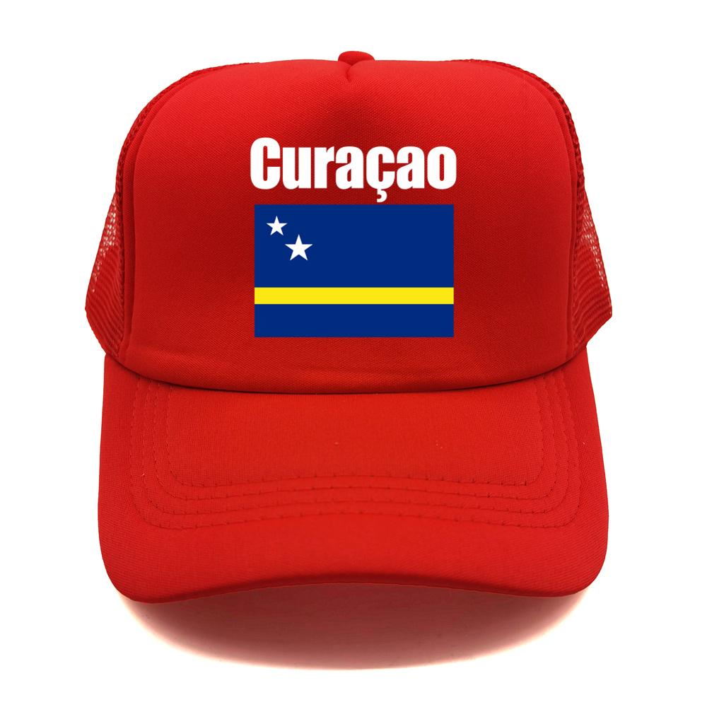 Curaao Flag Trucker Hat Summer Unisex Cool Hat Country Fans Baseball Caps New Outdoor Mesh Net Dad Gift Snapback Caps