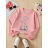 Kids Sweatshirt,Round Neck Fashion Sweatshirt Featuring Adorable Animal Prints, Autumn and Winter , Comfortable Warm Fashion Printed Top