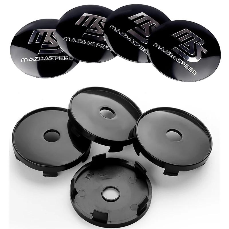 4pcs 56/60mm Car Wheel Center Cover Sticker Hub Cap For Mazda Speed MS 2 3 5 6 323 RX8 MX5 Axela Atenza CX-3 CX-4 CX-5 CX-8 CX-9 h3