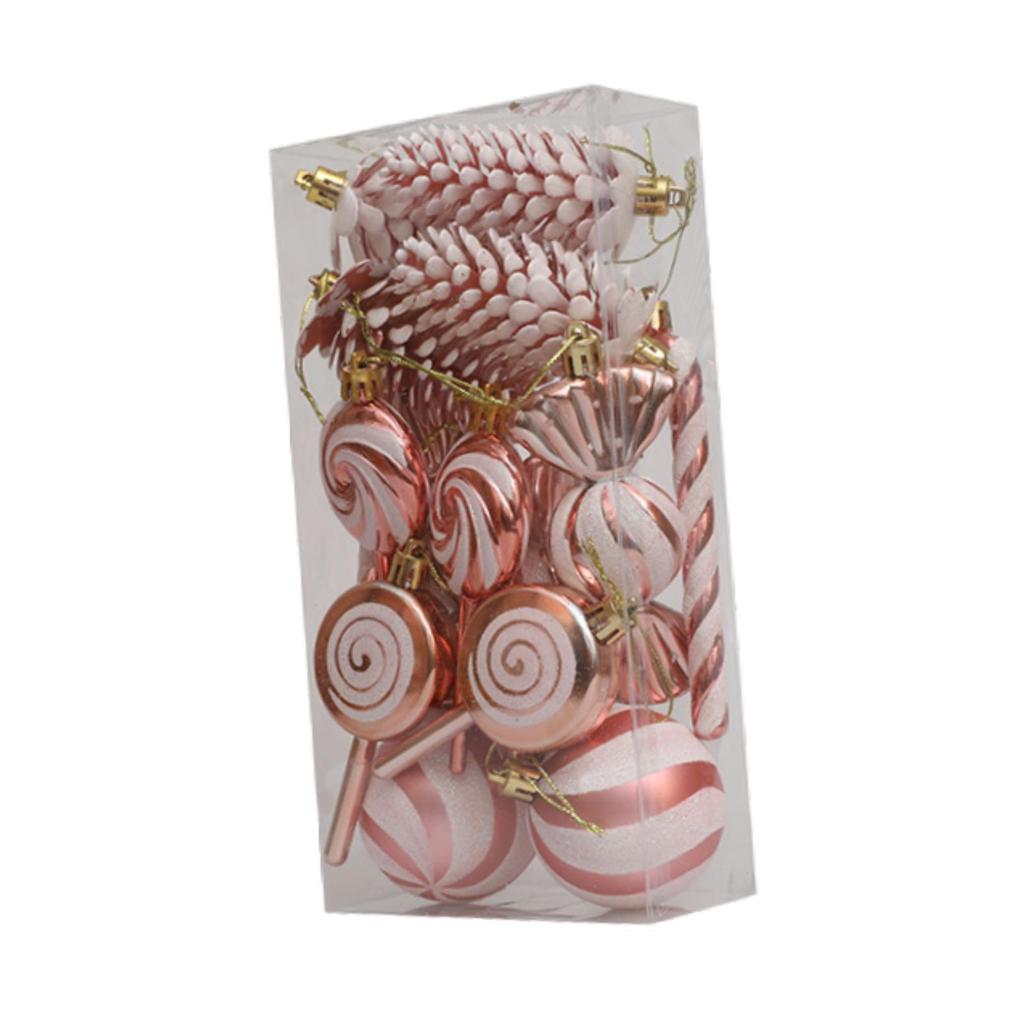 15Pcs Christmas Hanging Ornaments Decorative Xmas Balls Baubles for Holiday