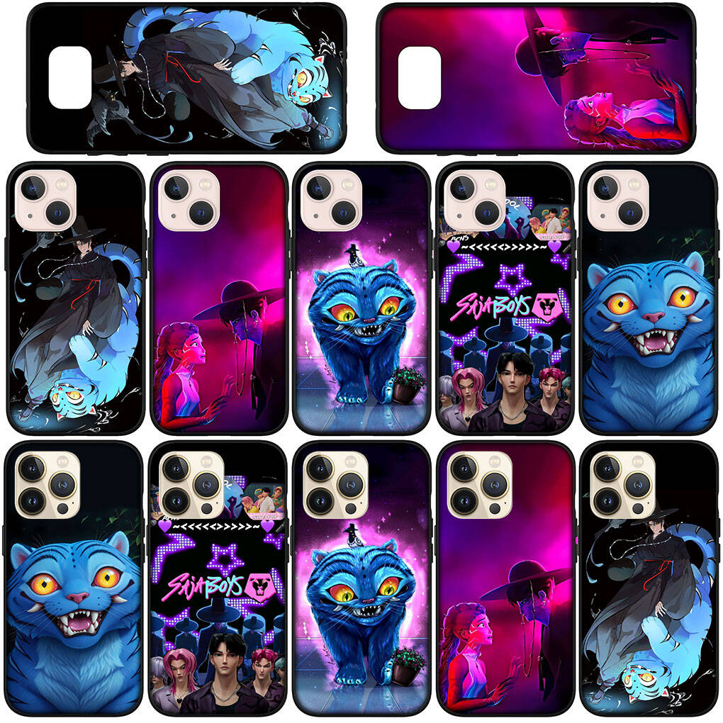 Phone Case for iPhone 17 16 15 Plus Huawei P30 P20 Lite Redmi Note 14 12 11 13 Pro Max OPPO A60 A80 A40 A18 Jinu KPop Tiger Demon Anime Hunters Cover