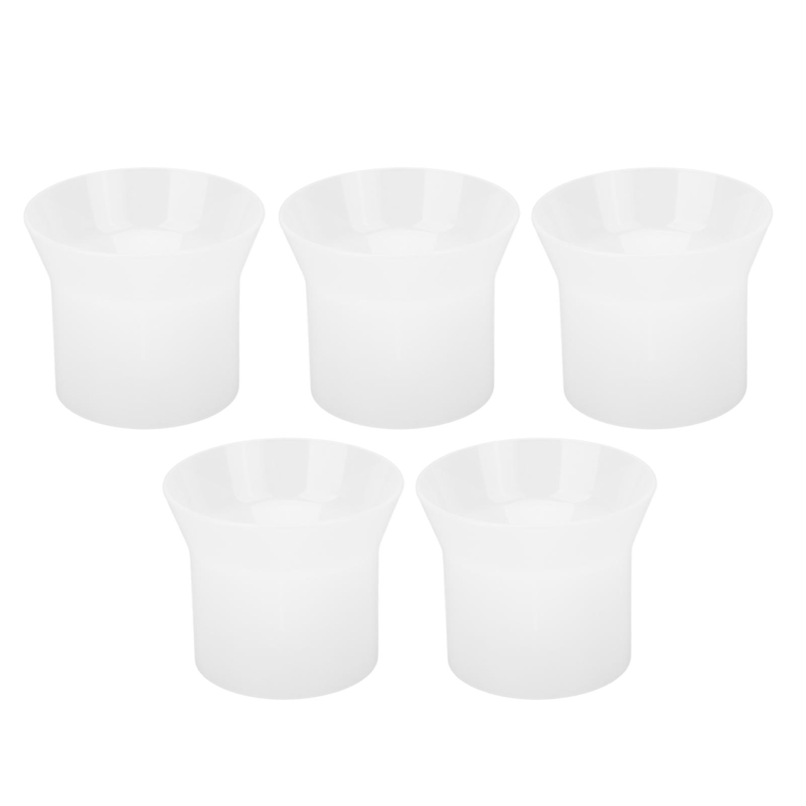 

5pcs Lotion Funnel Round White Bottle Filling Shampoo Transfer Essential Oils Funnel