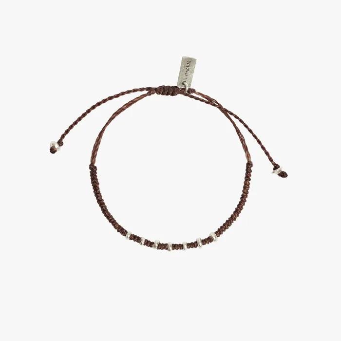 KAREN SILVER MACRAME BRACELET [black/RED/LIGHT GREEN/BROWN]