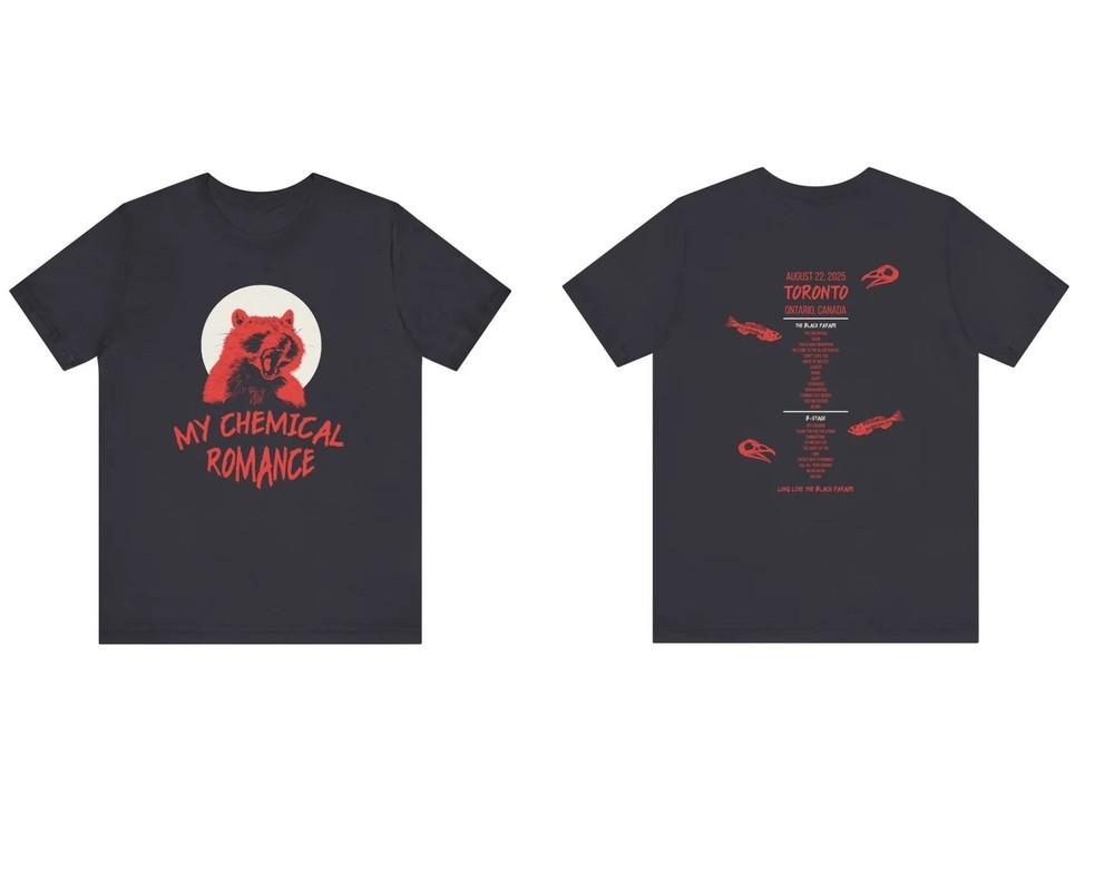 My Chemical Romance 22 августа Мерч Торонто, Репринт Футболка Унисекс Футболка S
