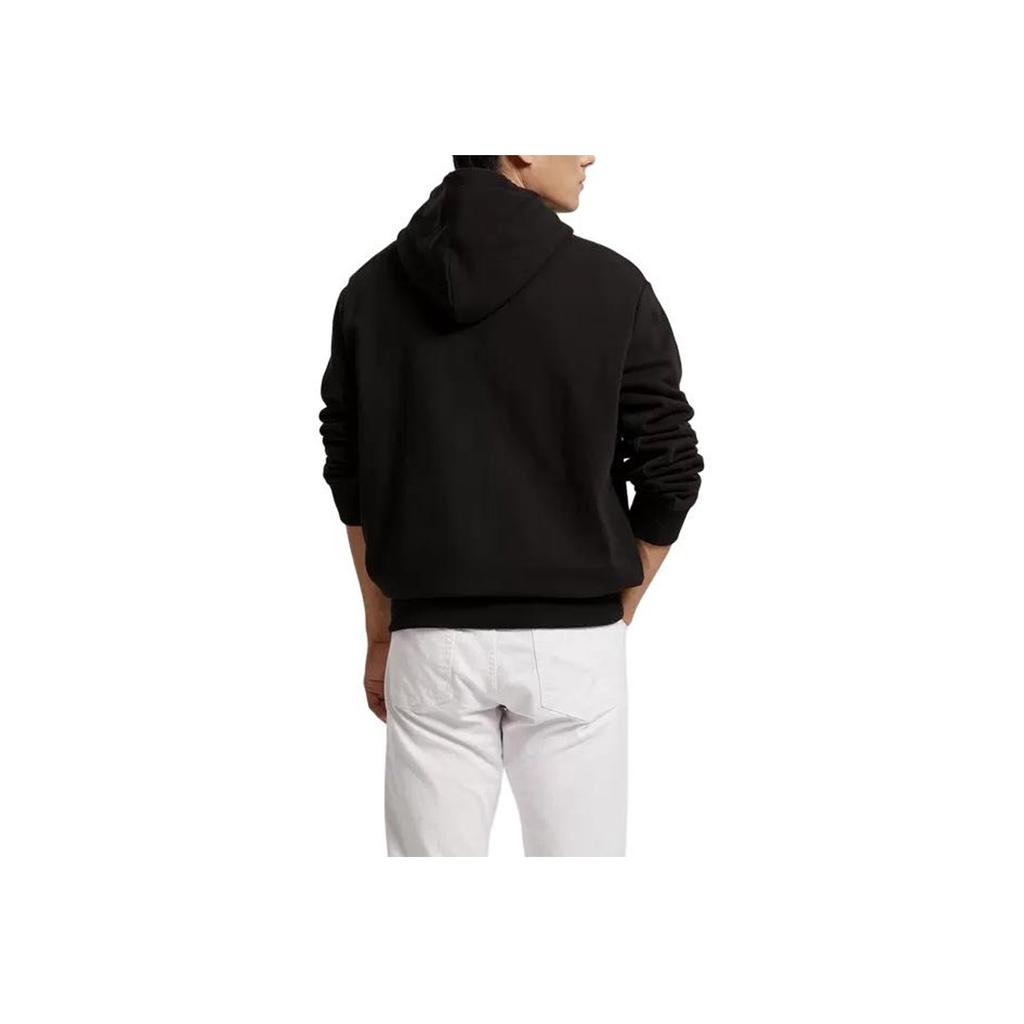 Polo Ralph Lauren SS24 Large Logo Letter Print Hooded Long Sleeve Sweatshirt Unisex Sweatshirt Black MNPOKNI16821962-001