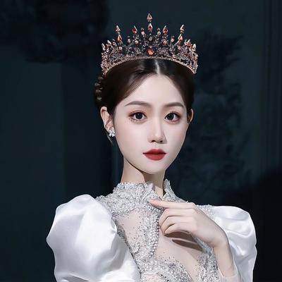 New Baroque European and American Bride Crown Headwear Princess Street Style Crown Wedding Dress Accessories