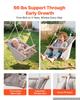 VEVOR Baby Swing 30 kg Weight Capacity 3 Modes Canvas Hammock Swing Gray, for Indoor and Outdoor, 5-Point Harness and Tree Straps