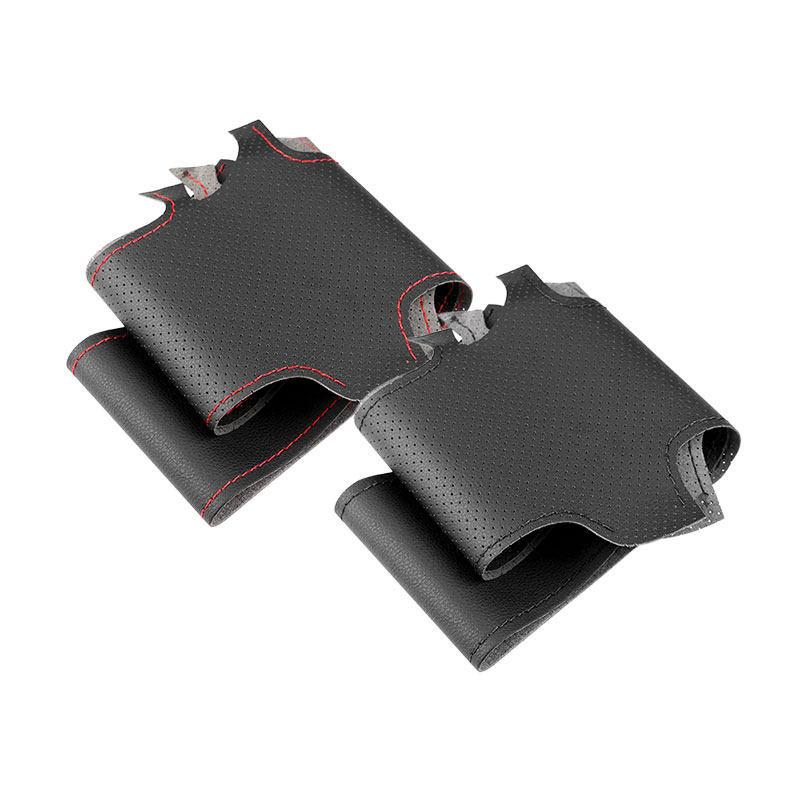 Hand-sewing Perforated Microfiber Leather Car Interior Steering Wheel Cover For Peugeot 308 2014 2015 2016 2017 2018