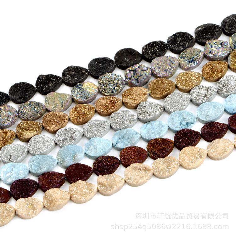 Retro Crystal Flower Agate Teardrop Pendant 13x18mm - Simple, Stylish, Bestseller Jewelry