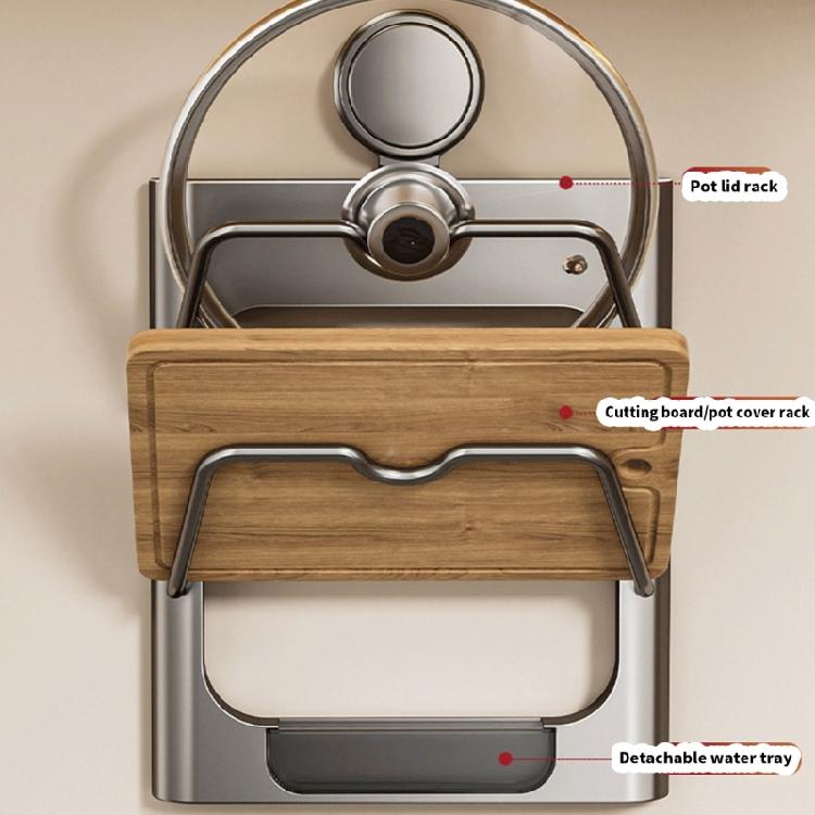 Space Saving Wall Mounted Pot Lid Holder Practical Pot Lid Organizers Rack For Kitchen Wall Or Cabinet Installation