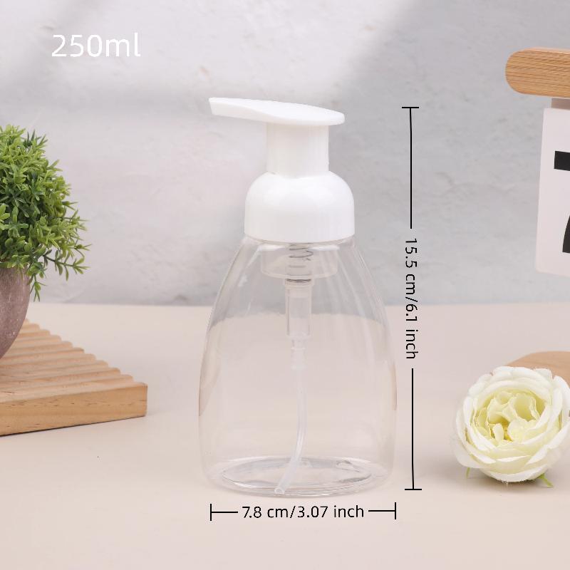 

250/300ml Refillable Foam Pump Bottle, Converts Soap/Shampoo into Rich Lather, Saves Product, 2 Sizes