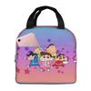Custom Crayons Shins Chans Insulated Lunch Bags for Camping Travel Cartoon Waterproof Cooler Thermal Bento Box Unisex