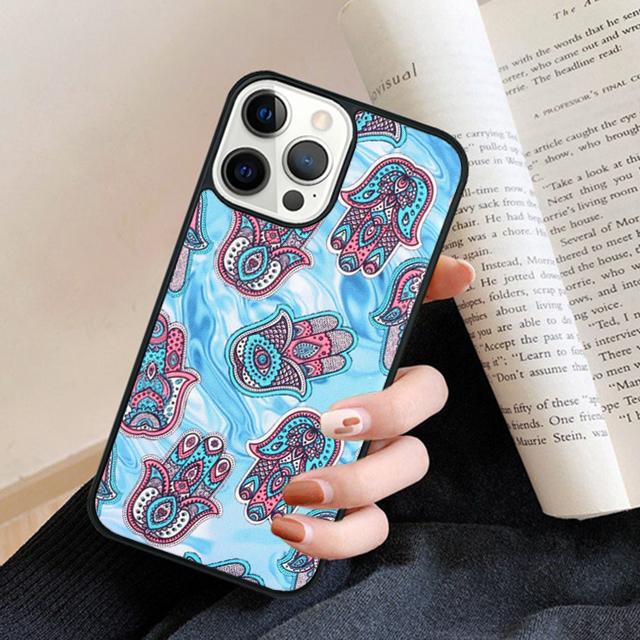 Hamsa Hand of Fatima Phone Case Back Cover for iPhone 17 Air 16 15 14 13 11 12 Pro Max Plus Fundas Coque