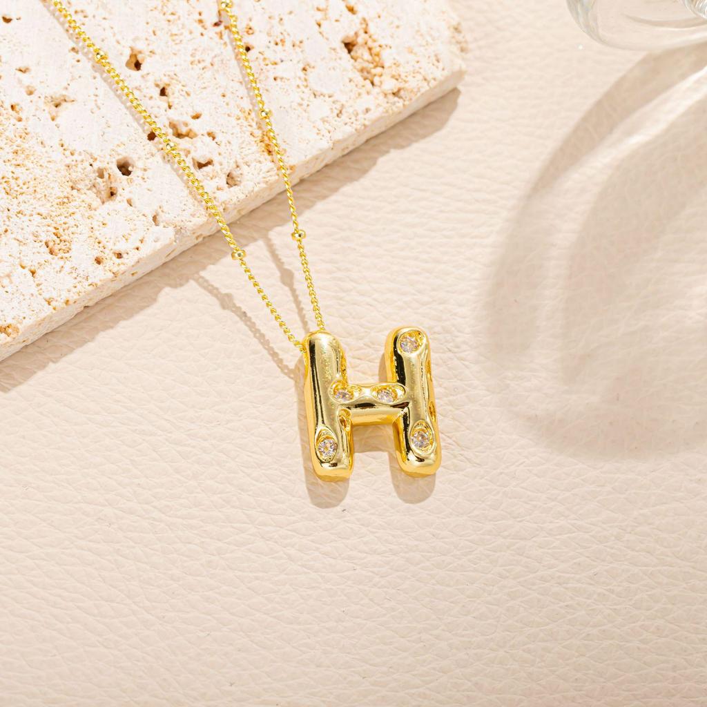 Women's Full Diamond Alphabet Pendant Necklace - DIY Clavicle Choker
