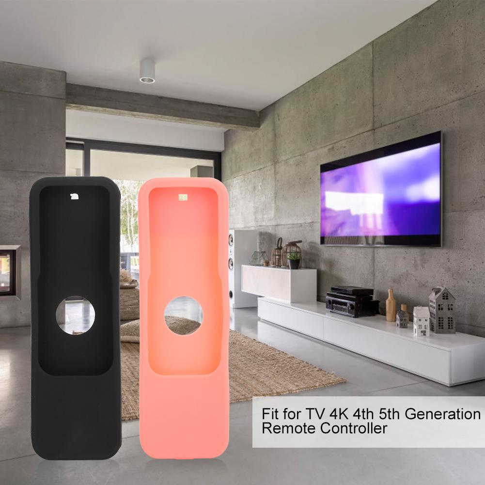 2Pcs Non Slip Protective Silicone Cover Case Fit for TV 4K 4th 5th Generation Remote Controller(Black Red )