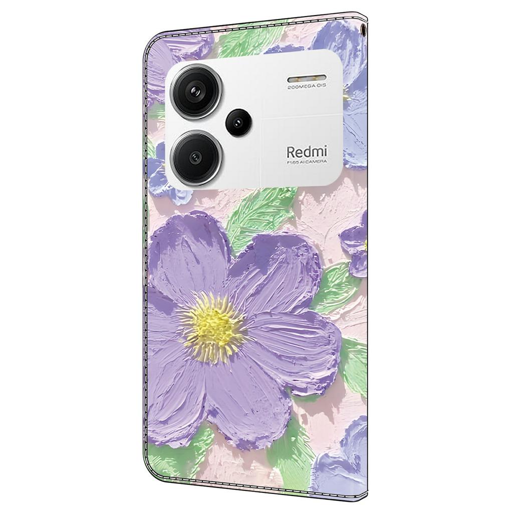 For Xiaomi Redmi Note 13 Pro+ 5G Case Pattern Printing Anti-Drop Leather Flip Wallet Phone Cover