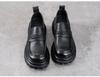 Women's Retro Cowhide Loafers with Thick, Soft Soles - Height-Increasing Leather Shoes for Spring and Autumn
