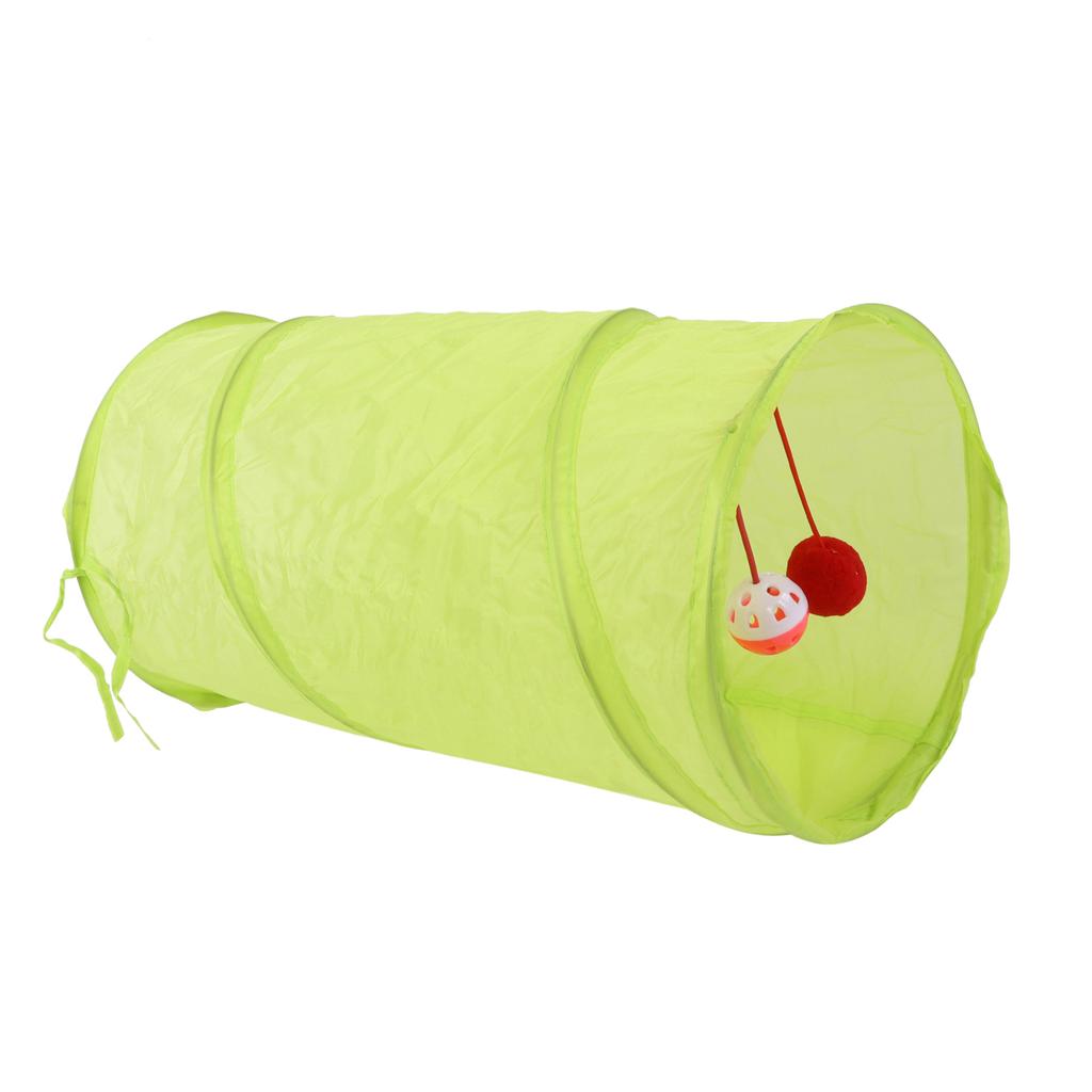 Cat Tunnel Foldable Polyester Interactive Tunnel Toy with Hanging   for Cats Rabbits Puppies