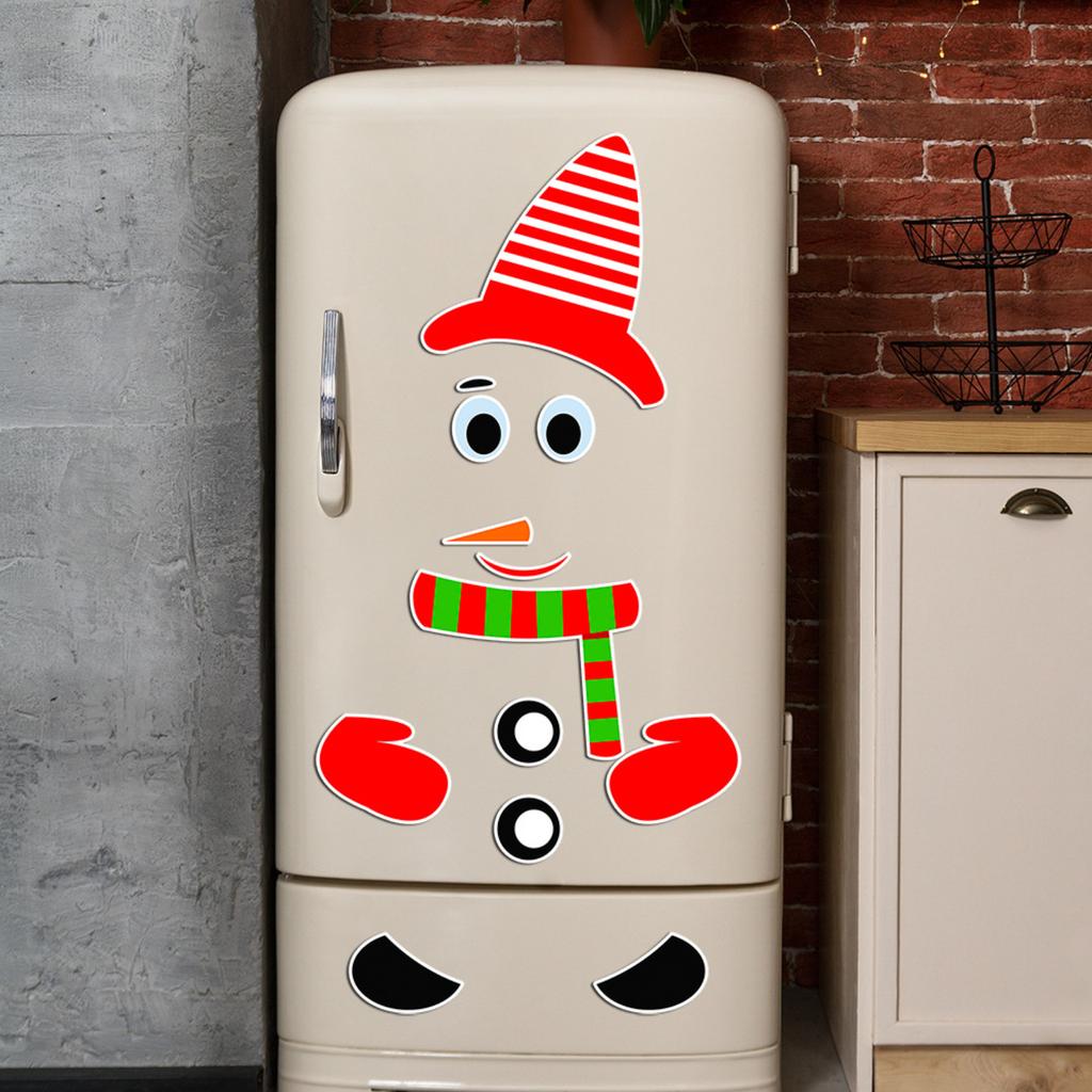 Magnetic Christmas Tree For Refrigerator Door Decor Snow Doll Snow Magnet Fridge Magnet for Xmas New Year's Kitchen Decoration