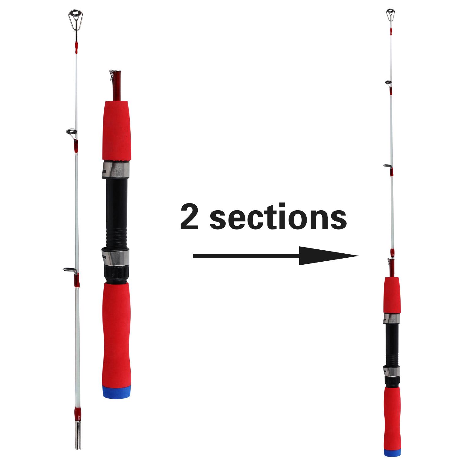 

Удочка для зимней подлёдной рыбалки ice fishing rod красный