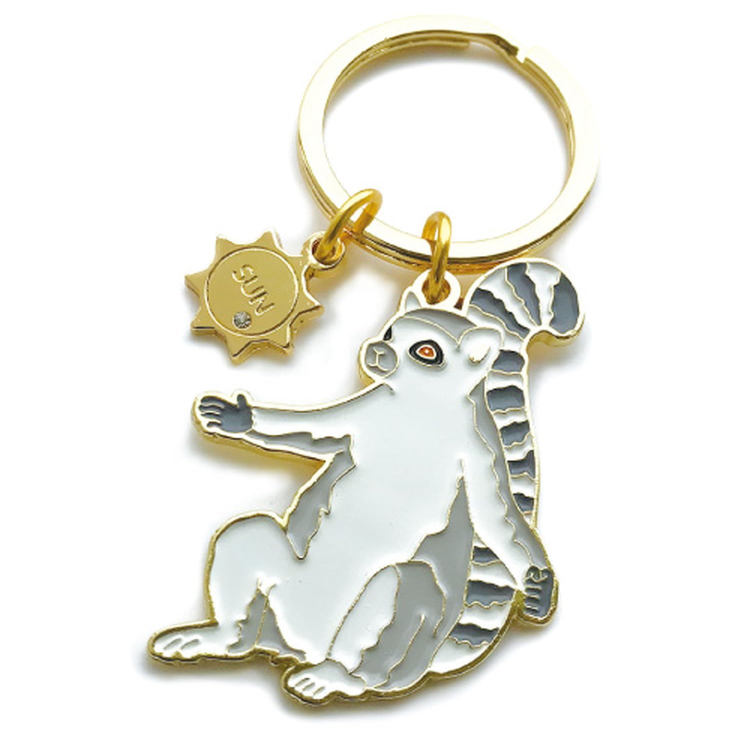 

World Shoji Keychain Animal Keyring Ring-tailed Lemur 105600