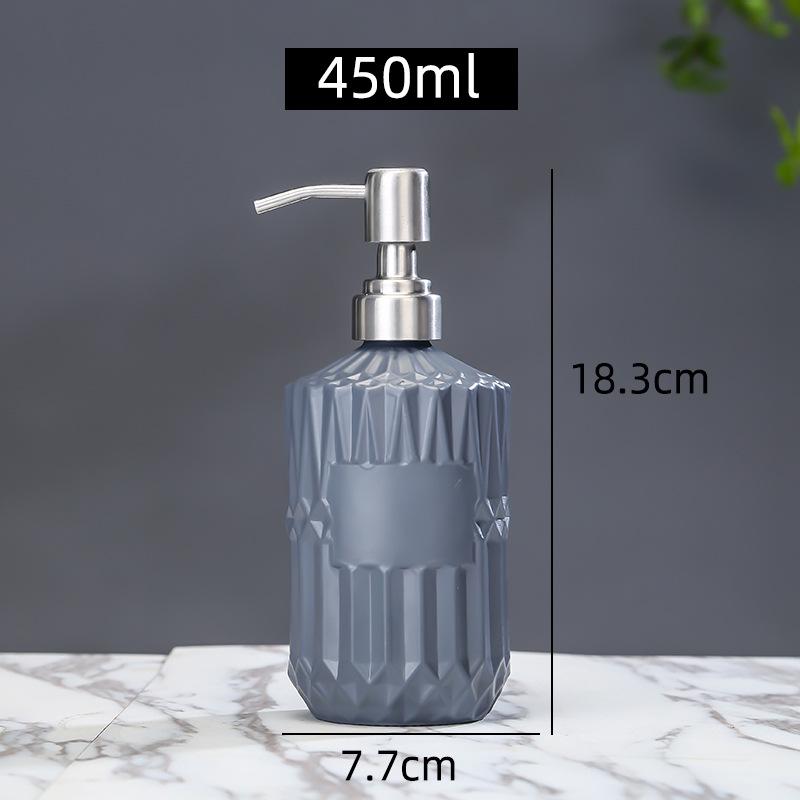 Nordische Badezimmerflaschen aus Glas: Spender für Duschgel, Lotion und Handdesinfektionsmittel