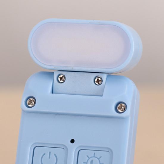 Clip Type Reading Light Rechargeable Portable USB-C Fast Charging Foldable 3 Color Temp 5 Brightness Levels LED Indicators Bed Light
