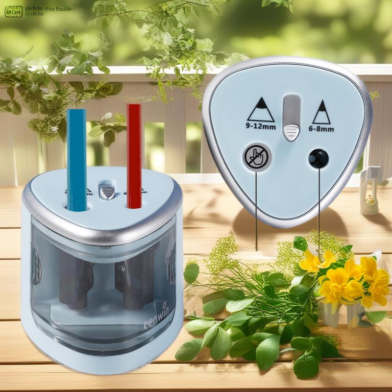 Double-hole Electric Pencil Sharpener; Automatic Pencil Sharpening for Primary School Students Writing Stationery