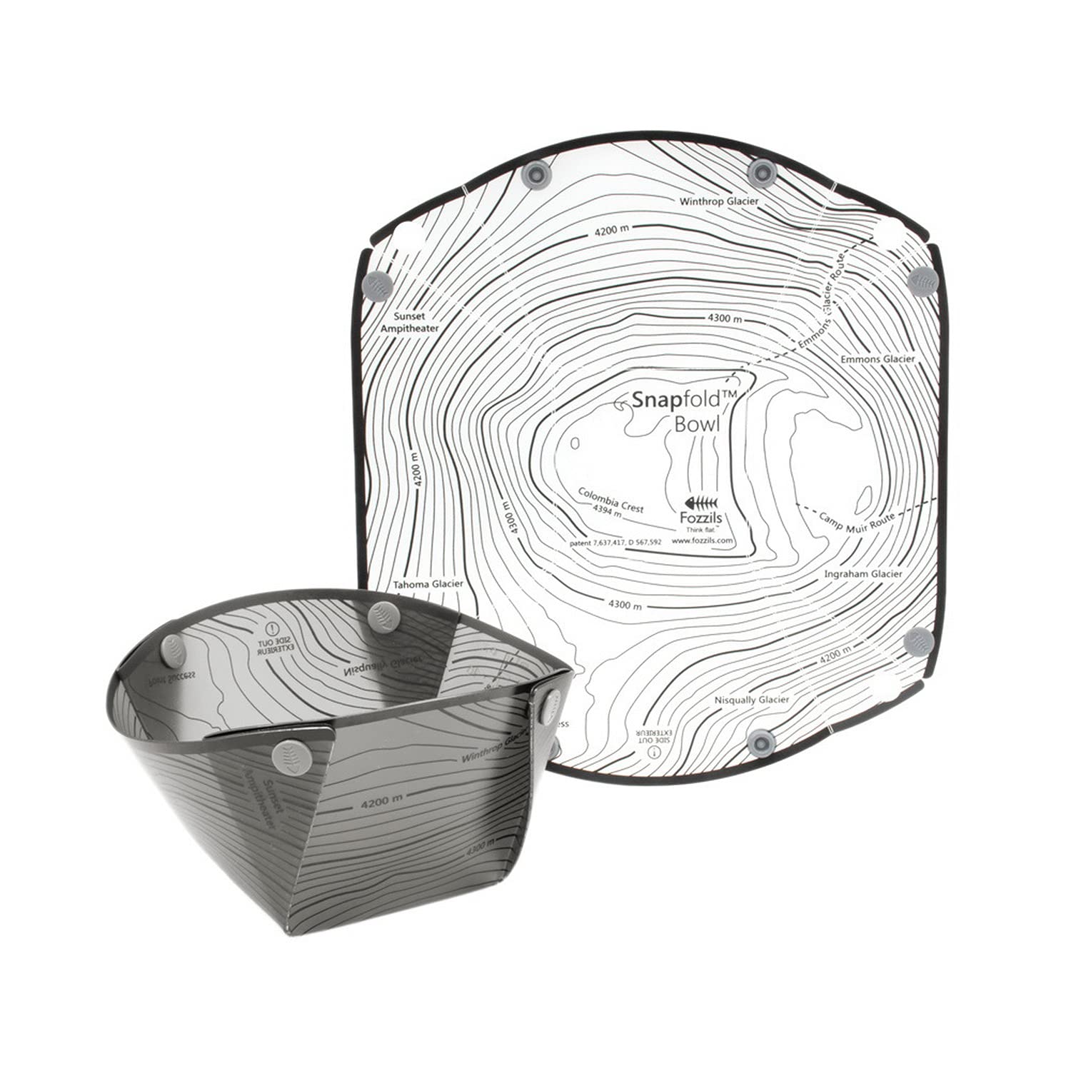 

Fozzils Foldable Bowl Set Snapfold Bowls 500mL Grey/White 295-22003/1899074
