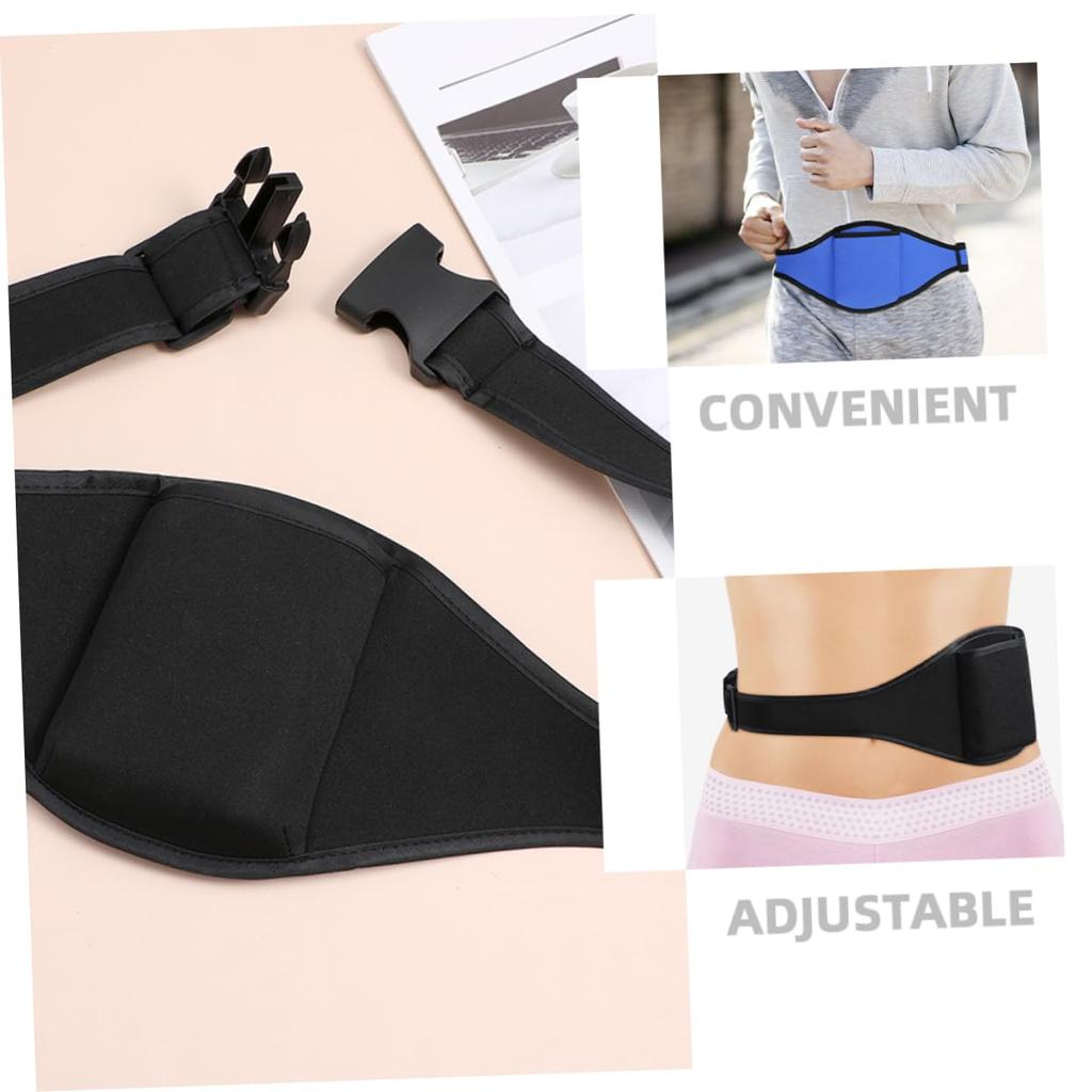 Alasum Microphone Belt Pouch Adjustable Wireless Microphone Holder Fitness Waistband Bag Set of 2