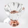 Crystal Glass Knob - 30mm Flower Shaped Drawer Cabinet Pull - Kitchen Cupboard Door Wardrobe Handle Hardware