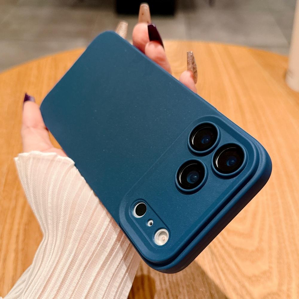 Original Orange Liquid Silicone Phone Case For iPhone 17 Pro Max 16 17 Pro 13 14 15 12 11 Pro Max Candy Matte Shockproof Coque