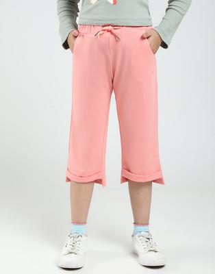 Girls Solid Regular Fit Capri