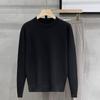 Solid Color Bottoming Shirt Casual Sweater Long Sleeve Knit Sweater Men's Round Neck Sweater Autumn Winter Large Size Loose Keep Warm Top