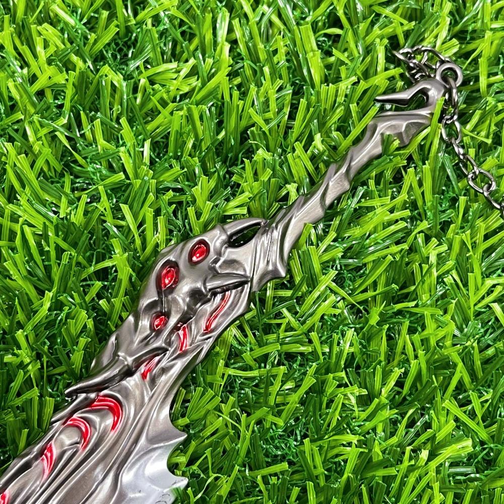 Katana Valorant de 6,3 polegadas 2 unidades Anime Cosplay Adereço Espada Tamanho Real Katana Japonesa Aço Metálico Lâmina de Faca Ninja Sabre de Samurai Brinquedo