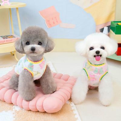 Prinzessin Blumen Haustierkleidung kleiner Hund Katze Teddy Hundekleidung Frühling Herbst und Winter neue Weste Weste