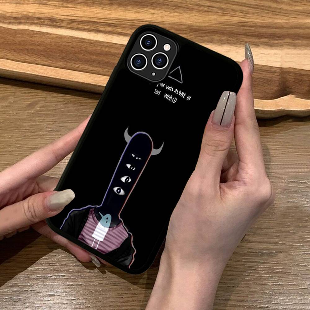 Cartoon Goodnight P-Punpun Phone Case For IPhone 17 16 Pro Max 11 12 13 14 15 Hard PC+TPU Bracket Back Cover