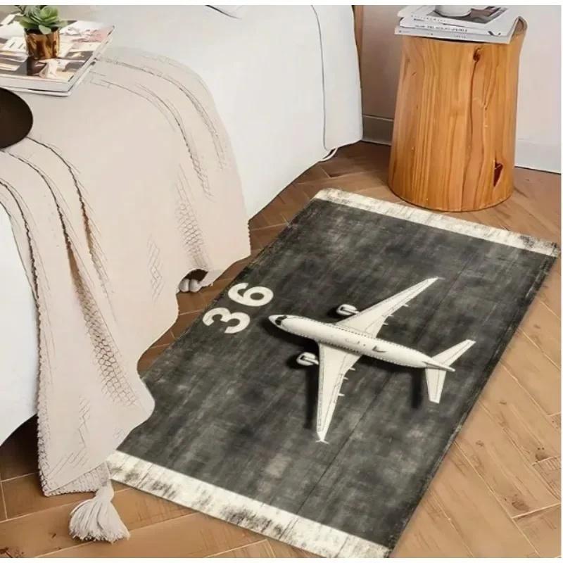 

Aviation Airport Runway Play Mat Airplane Pattern Kids Carpet for Living Room Home Decoration Rug Door Mat Floor Mat Welcome Mat 30x50cm