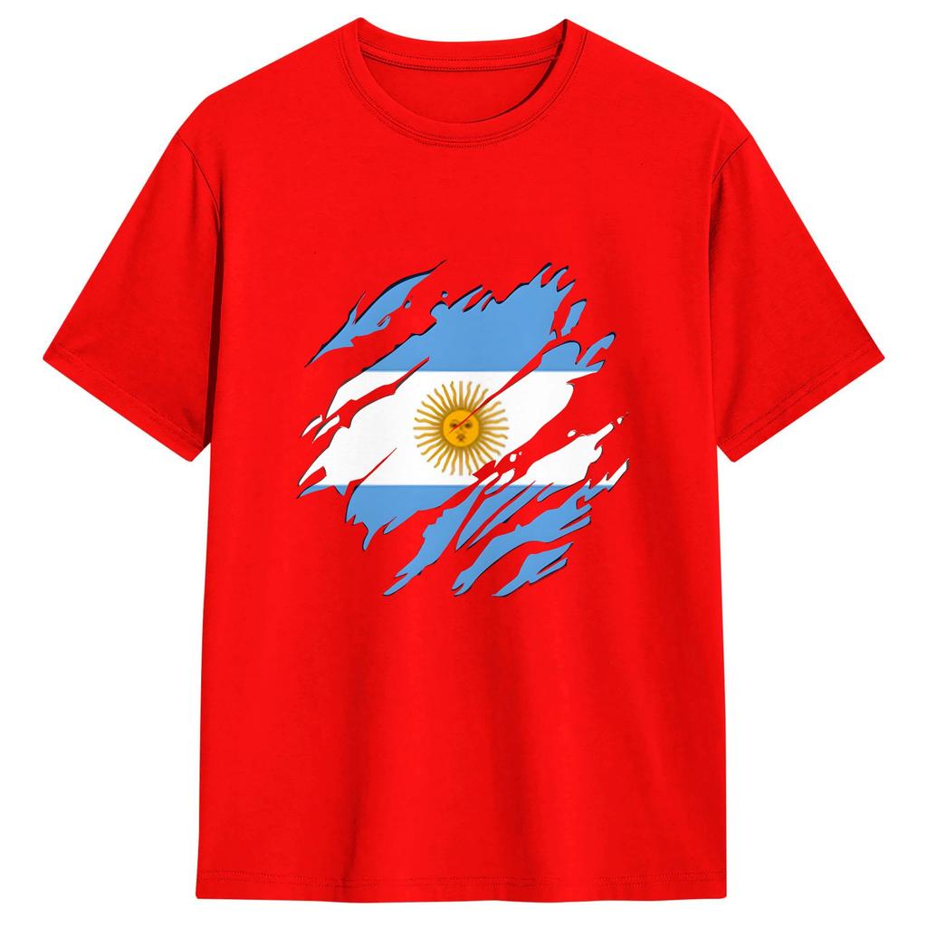 Argentina Flag T Shirts Unisex 100 Cotton Cool Tshirt O Neck Tees Short Sleeve Clothes Printed