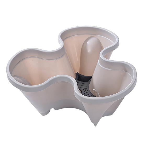 

Plant Pot for Plant Tower Vertical Planting Flower Pot with Saucer Space-Saving Stackable Planter for Urban Gardening Raised Bed Balcony серый