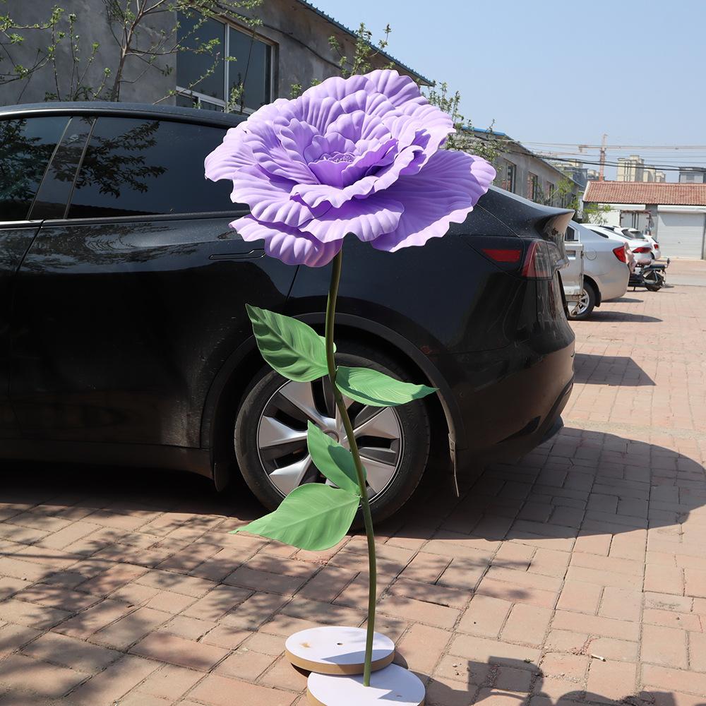 60cm PE Artificial Peony Giant Rose Foam Flower Window Display Event Decoration for Wedding Background Decorati PE Peony Flower