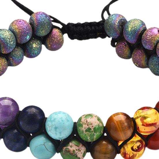 Double Braided Beads Planet Milky Náramek Stone Way Universe Matný náramek