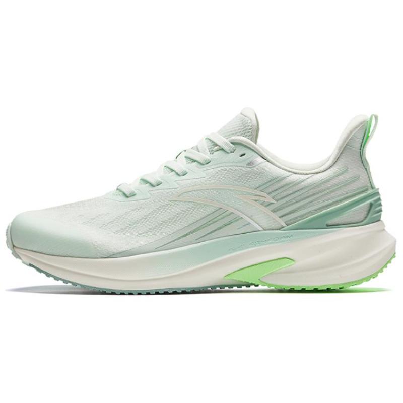 Anta Shock Absorbers Slip Resistant Abrasion Resistant Low top Running Shoes Women's White Cyan Sneakers 122425585-2